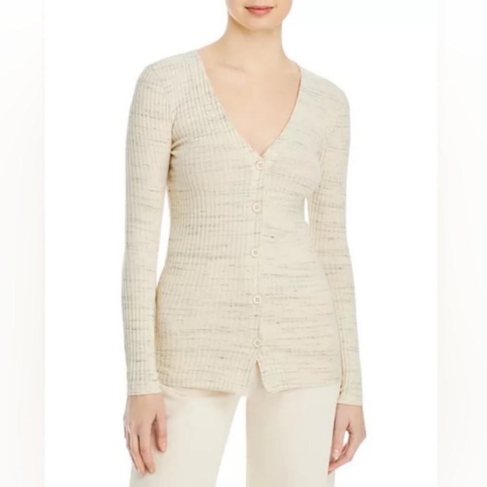 Monrow Cosmo Ribbed Cardigan Size M